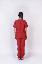 Cargar imagen en el visor de la galería, Pantalón y Blusa Dama Antifluidos vino tinto REF.: PB032AJVT
