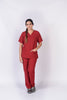 Pantalón y Blusa Dama Antifluidos vino tinto REF.: PB032AJVT
