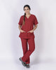 Pantalón y Blusa Dama Antifluidos vino tinto REF.: PB032AJVT