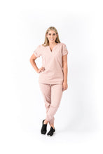 Cargar imagen en el visor de la galería, JOGGER EN DRIL PARA DAMA - PANTALON Y BLUSA  EN DRIL QATAR ROSADO: REF: PB 536 DQR