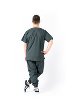 Cargar imagen en el visor de la galería, JOGGER Pantalón y Blusa Unisexo Algodon Gris Oscuro REF.: PB 482 CGO