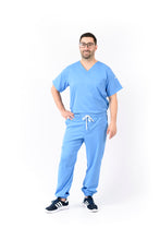 Cargar imagen en el visor de la galería, JOGGER Pantalón y Blusa Unisexo Antifluidos Azul Medio Fuerte REF.: PB 483 AUAMF