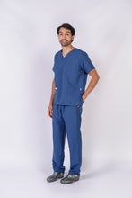 Cargar imagen en el visor de la galería, Pantalón y Blusa Unisexo Antifluidos Azul Indigo REF.: PB021AJAI