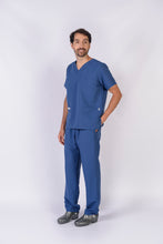 Cargar imagen en el visor de la galería, Pantalón y Blusa Unisexo Antifluidos Azul Indigo REF.: PB021AJAI