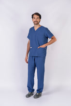 Cargar imagen en el visor de la galería, Pantalón y Blusa Unisexo Antifluidos Azul Indigo REF.: PB021AJAI
