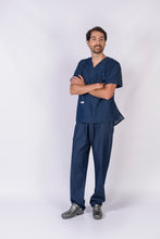 Cargar imagen en el visor de la galería, Pantalón y Blusa Unisexo indigo (tipo jean Oscuro) REF.: PB012IA