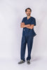 Pantalón y Blusa Unisexo indigo (tipo jean Oscuro) REF.: PB012IA