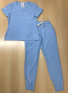 Jogger Licrado Pantalón y Blusa Dama en Antifluidos Azul claro REF.: PB 534 RNAC
