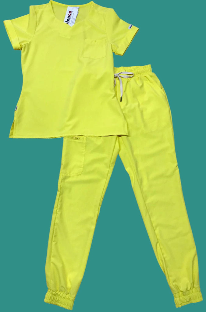 Jogger Licrado Pantalón y Blusa Dama en Antifluidos Amarillo  REF.: PB 534 RNAMA
