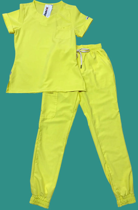 Jogger Licrado Pantalón y Blusa Dama en Antifluidos Amarillo  REF.: PB 534 RNAMA