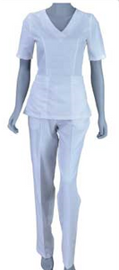 Pantalón y Blusa Dama en Antifluidos blanco REF.: PB117AJ