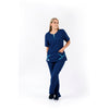 Pantalón y Blusa Dama en Antifluidos Azul Indigo Medio REF.: PB459AJAIM-AL
