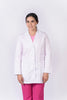 Bata para Dama Blanca  3/4 Bordada en Cuello, REF.: LB186GT