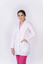 Cargar imagen en el visor de la galería, Bata para Dama Blanca  3/4 Bordada en Cuello, REF.: LB186GT