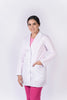 Bata para Dama Blanca  3/4 Bordada en Cuello, REF.: LB186GT