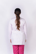 Cargar imagen en el visor de la galería, Bata para Dama Blanca  3/4 Bordada en Cuello, REF.: LB186GT