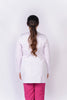 Bata para Dama Blanca  3/4 Bordada en Cuello, REF.: LB186GT