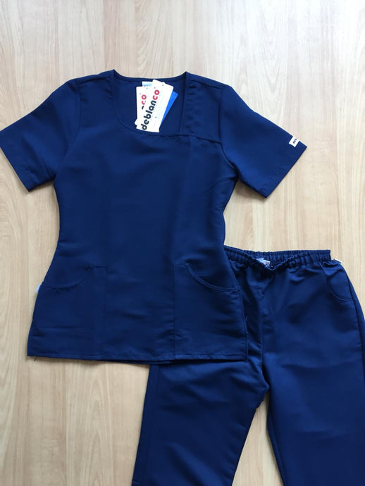 Pantalón y Blusa Dama Antifluidos azul Oscuro REF.: PB325AJAO