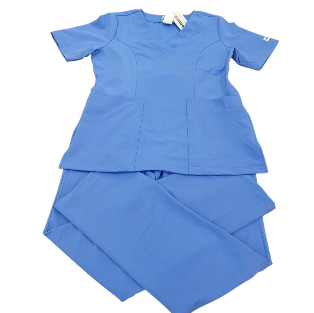 Pantalón y Blusa dama Antifluidos spandex Azul Indigo REF: PB 413 APAMF