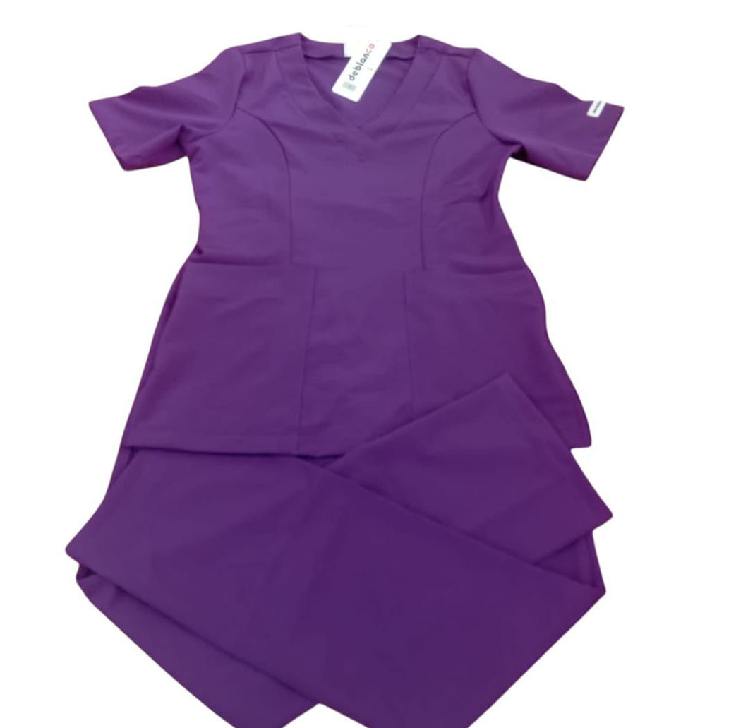 Pantalón y Blusa dama Antifluidos spandex Morado REF: PB 413 APM