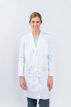 Cargar imagen en el visor de la galería, Bata para Médico Dama manga Larga, REF.: LB03GT