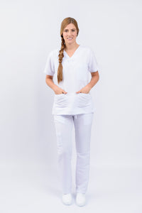 Pantalón y Blusa Dama Antifluidos blanco REF.: PB032AJ