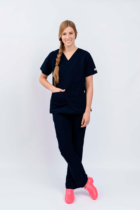 Pantalón y Blusa Dama Antifluidos Azul Noche REF.: PB032AJAN