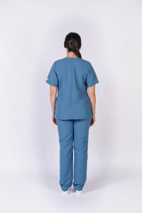 Pantalón y Blusa Dama Antifluidos Azul Petróleo REF.: PB032ANAP