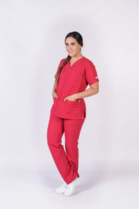 Pantalón y Blusa Dama Antifluidos Cereza REF.: PB032ANCE