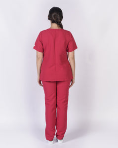 Pantalón y Blusa Dama Antifluidos Cereza REF.: PB032ANCE