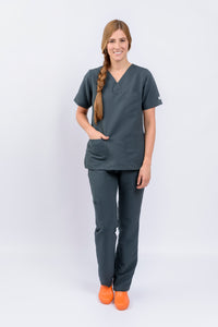 Pantalón y Blusa Dama Antifluidos gris oscuro REF.: PB032AJGO