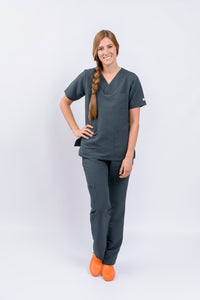 Pantalón y Blusa Dama Antifluidos gris oscuro REF.: PB032AJGO