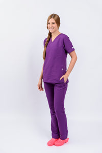 Pantalón y Blusa Dama Antifluidos  Morado REF.: PB032AJM