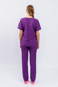 Pantalón y Blusa Dama Antifluidos  Morado REF.: PB032ANM