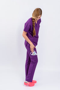 Pantalón y Blusa Dama Antifluidos  Morado REF.: PB032ANM