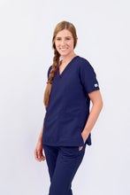 Cargar imagen en el visor de la galería, Pantalón y Blusa Dama en Antifluidos Azul Indigo Medio REF.: PB117AJAIM