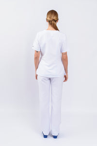 Pantalón y Blusa Dama en antifluidos blanco REF.: PB179AJ-AT