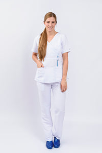 Pantalón y Blusa Dama en antifluidos blanco REF.: PB179AJ-AT