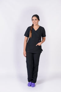 Pantalón y Blusa Dama en antifluidos negro REF.: PB179AJN-M