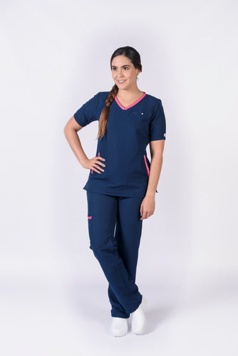 Pantalón y Blusa Dama Antifluidos Azul Oscuro REF.: PB235AJAO-RC