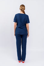 Cargar imagen en el visor de la galería, Pantalón y Blusa Dama Antifluidos azul oscuro REF.: PB281AJAO