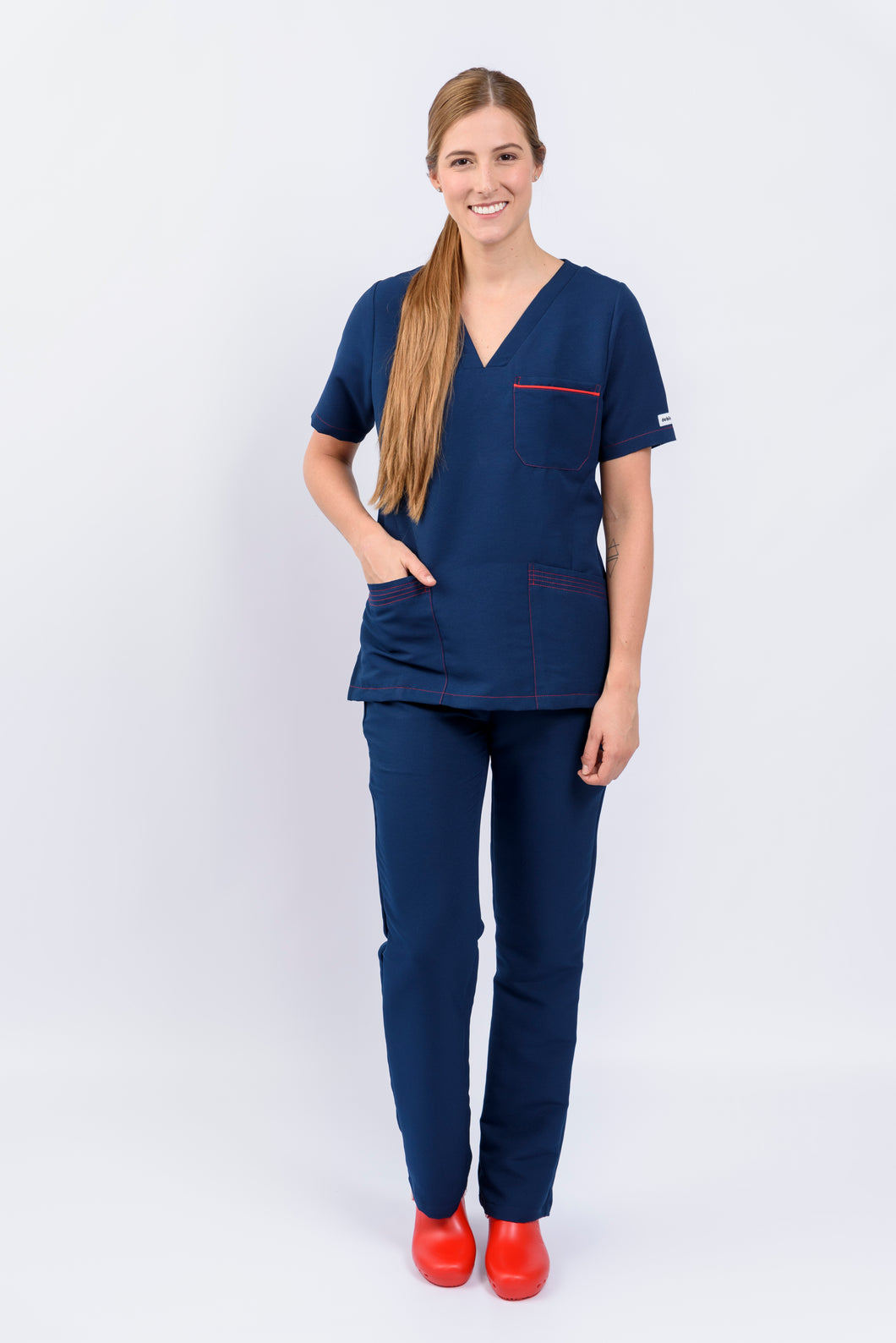 Pantalón y Blusa Dama Antifluidos azul oscuro REF.: PB281AJAO
