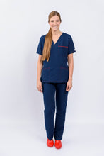 Cargar imagen en el visor de la galería, Pantalón y Blusa Dama Antifluidos azul oscuro REF.: PB281AJAO