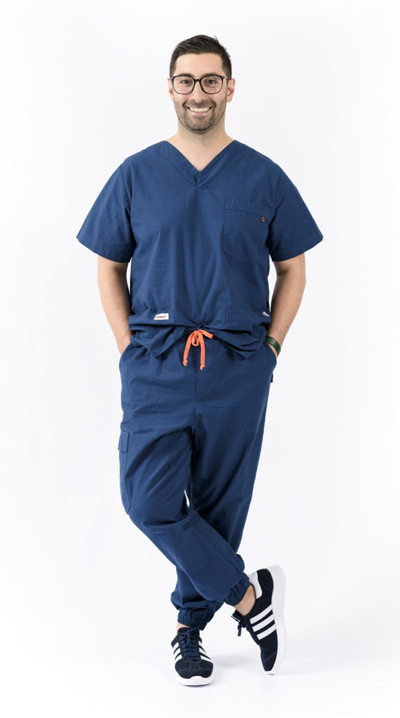 JOGGER Pantalón y Blusa Unisexo Algodon Teñido Azul Oscuro REF.: PB 482 CAO