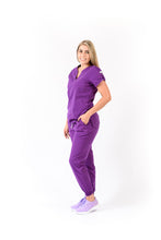 Cargar imagen en el visor de la galería, JOGGER Pantalón y Blusa Dama en Algodón teñido Morado REF: PB 480 GM