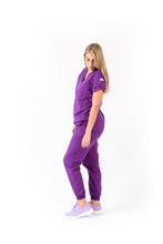 Cargar imagen en el visor de la galería, JOGGER Pantalón y Blusa Dama en Algodón teñido Morado REF: PB 480 GM