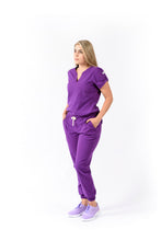 Cargar imagen en el visor de la galería, JOGGER Pantalón y Blusa Dama en Algodón teñido Morado REF: PB 480 GM