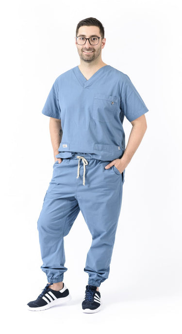 JOGGER Pantalón y Blusa Unisexo Algodon Azul Petroleo  REF.: PB 482 CAPO