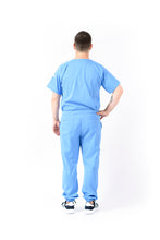 Cargar imagen en el visor de la galería, JOGGER Pantalón y Blusa Unisexo Antifluidos Azul Medio Fuerte REF.: PB 483 AUAMF