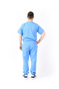 JOGGER Pantalón y Blusa Unisexo Antifluidos Azul Medio Fuerte REF.: PB 483 AUAMF